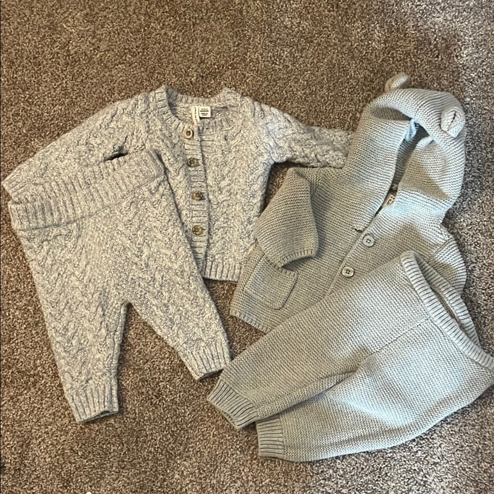 Knit sweater sets- Janie and Jack and Baby Gap Bundle
